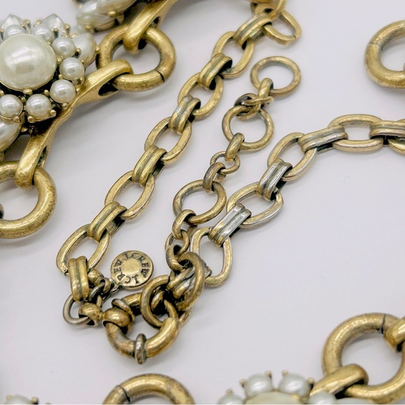 J. Crew Pearl and Jeweled Cluster Necklace - Picture 3 of 3